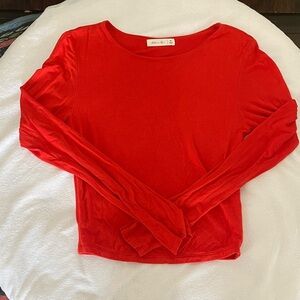 Active USA Bold Red Long Sleeve Tee